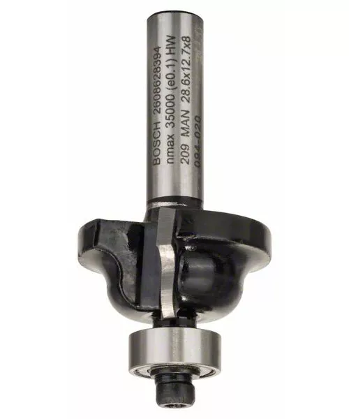 Fraise à profiler type B R=4mm, roulement, 2 tranchants carbure